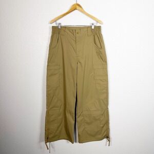 Nike Air Jordan Chicago Wide Leg Women's Trousers Size L Cargo Pants Brown